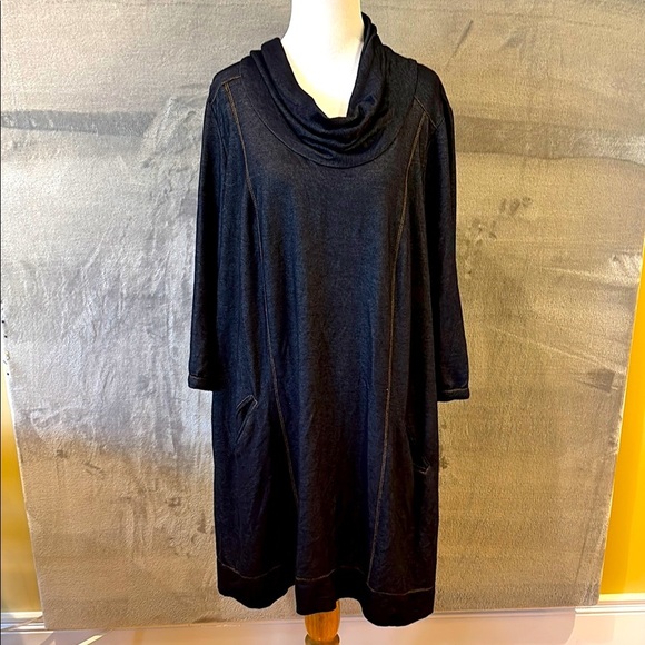 Lane Bryant Lightweight Denim Look Dress w 2Pockets Sz 18/20 - Picture 1 of 10